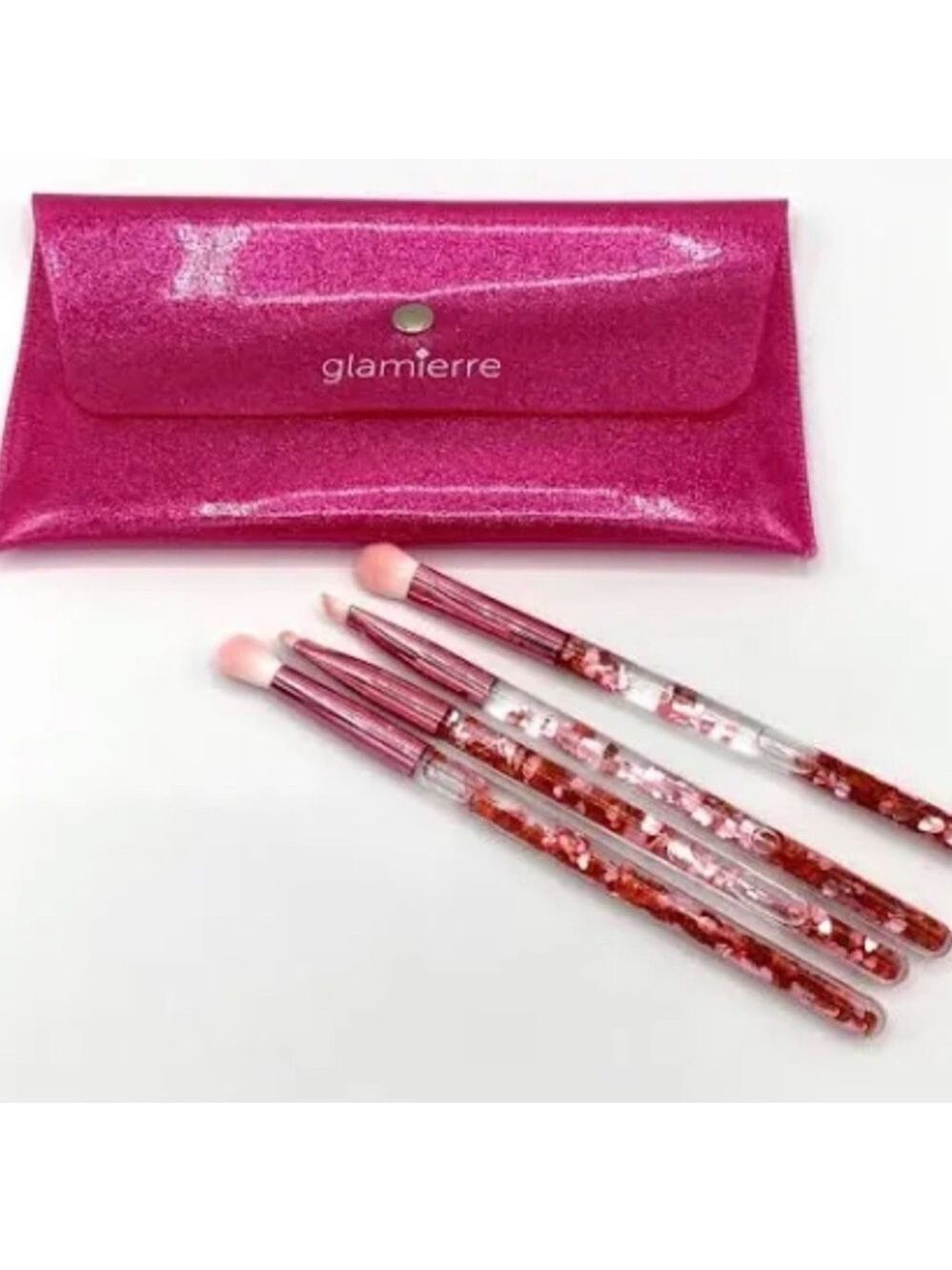 Glamierre Pink Makeup Brush Set of 4 - Picture 3 of 11